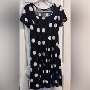 Sami & Jo Black Mini Dress with White Polka Dots